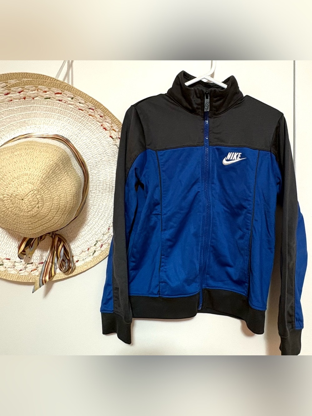 Nike Blue and Black Casual Zip Jacket